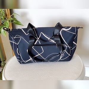 Mali + Lili Blue Multi-Functional Zip Large Zip Duffel Tote Bag, EUC